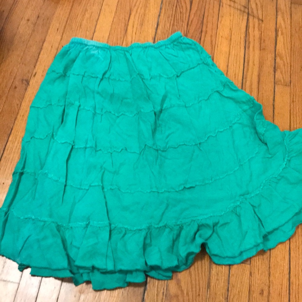 Sea Green Ruffled Skirt